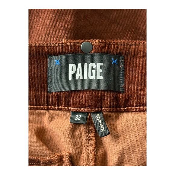 Paige Pants Naomi Seaming Details Double Button bootcut brown size 32 - Picture 5 of 8